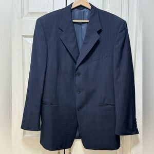 Lubins B.Kaiserman Loro Piana Wool Navy Blue Men’s 42R W36 Blazer Lightweight